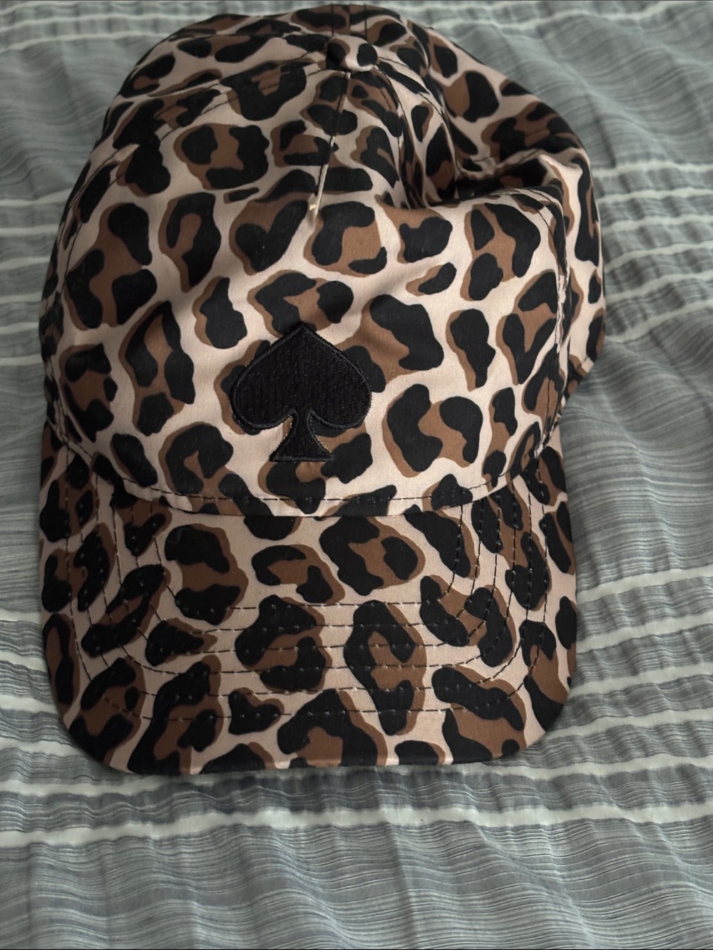 kate spade women’s Leopard Print Cap in Brown and Black
